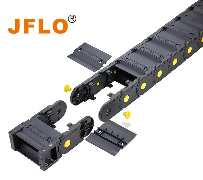 JFLO Machine Drag Cable Chain With Yellow Joint H65series