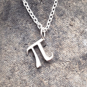 Rumus matematika ilmu perhiasan perak liontin 3.14 irasional Pi Simbol <span class=keywords><strong>Pendant</strong></span> Kalung
