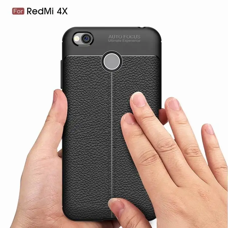 Leather Texture Phone Case for Redmi 4X, for Redmi 4X Shockproof Back Cover