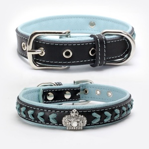 2022 nouveau design collier en cuir de haute qualité personnalisé populaire charmant bling <span class=keywords><strong>mini</strong></span> couronne décoration collier pour <span class=keywords><strong>chien</strong></span> chat - Product Image 3