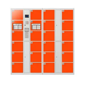 24 door Smart Card Operated Electronic Intelligent Storage Locker Supermarket electronic locker