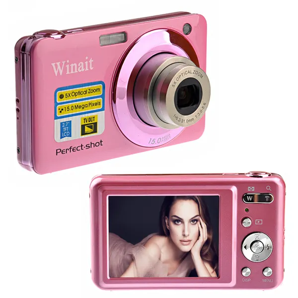 DC-V600 مصغرة رخيصة 4x تقريب رقمي كاميرا فيديو OEM مصباح الفلورسنت الملونة كاميرا مكافحة العين الحمراء كاميرا رقمية ذات نوعية جيدة