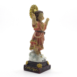 Statue de l'Enfant Jésus Divin Nino en résine, art religieux catholique, décoration, or blanc, peinte à la main, respectueuse de l'environnement, cadeau - Product Image 4