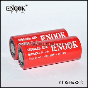 18650 de descarga de alta tasa de 65A Enook 26650 5500 mAh <span class=keywords><strong>3</strong></span>.7 V batería recargable PK LG HG2 - Product Image 3