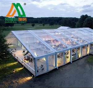 Carpa de boda grande y resistente, de aluminio, transparente, marroquí