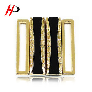 Hebillas de cinturón entrelazadas chapadas en oro de lujo de Metal de fabricante personalizado de China, abrigo de mujer de aleación de Zinc, sujeción de cintura elástica - Product Image 1