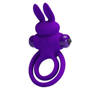 Rabbit Vibrators Verzögerung Cockring dauerhaft Ejakulation Lock Feiner Dreifach vibrator Sexspielzeug Produkt für Männer Penis Extender Ball Loop - Product Image 4