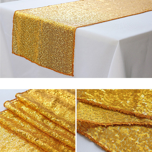 Decoración de la boda corredor de la tabla del paño oro rosa <span class=keywords><strong>camino</strong></span> de <span class=keywords><strong>mesa</strong></span> - Product Image 2