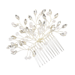 Temperamento elegante di cristallo della perla pettine dei capelli del diadema nuziale della damigella d'onore <span class=keywords><strong>accessori</strong></span> <span class=keywords><strong>per</strong></span> capelli da sposa - Product Image 2