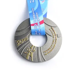 Custom International Marathon Gold Silver Bronze Medals Zinc Alloy Medals for Matches