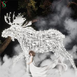 Nouveauté <span class=keywords><strong>2022</strong></span> : Grand motif lumineux de renne de Noël pour extérieur, animal lumineux géant, motif de renne - Product Image 4