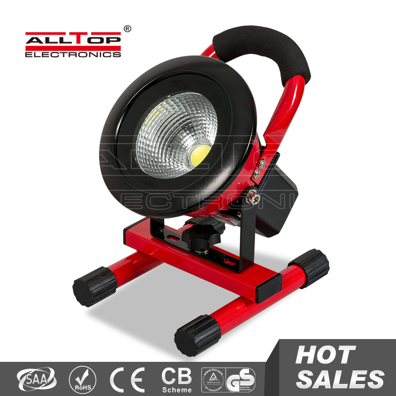 IP65 портативный красный цвет 10 Вт батарейках привело открытый свет наводнения