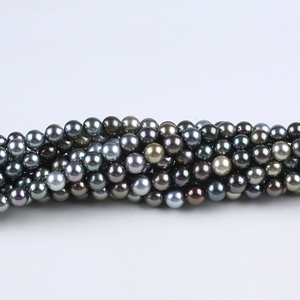 Perles de Tahiti <span class=keywords><strong>noires</strong></span> rondes en vrac, 9-12 mm, perles d'eau salée - Product Image 3