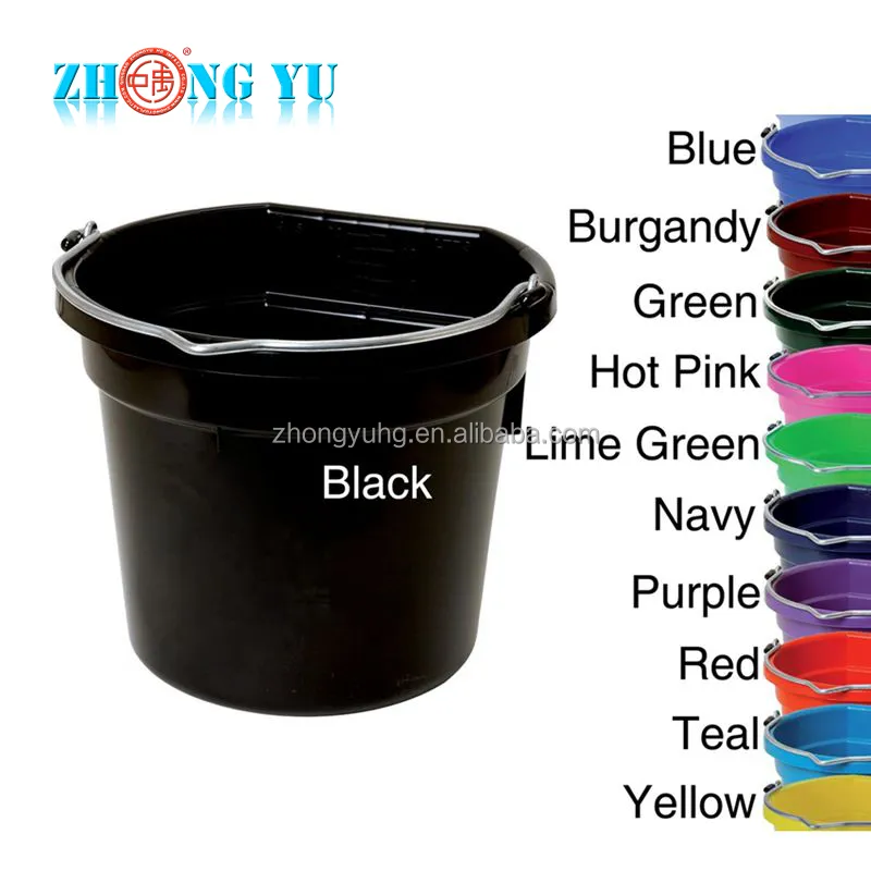 High Quality Horse Equipment Stable Flat Back Horse Feeder Trough Plastic Water Feed Bucket for Horse Deer Cattle