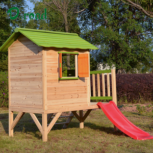 <span class=keywords><strong>Casa</strong></span> de juegos de <span class=keywords><strong>madera</strong></span> para niños con escalera y tobogán - Product Image 3