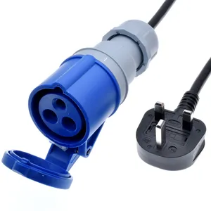 IEC60309 IP44 outdoor waterproof Industrial Electric plug to BS UK power cord