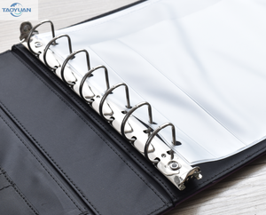 Pu <span class=keywords><strong>Leather</strong></span> Business Check Binder 7 <span class=keywords><strong>Ring</strong></span> Binder Với Người Giữ Tài Liệu Trình Bày Thư Mục Tài Liệu Lưu Trữ An Toàn Logo Của Khách Hàng - Product Image 4