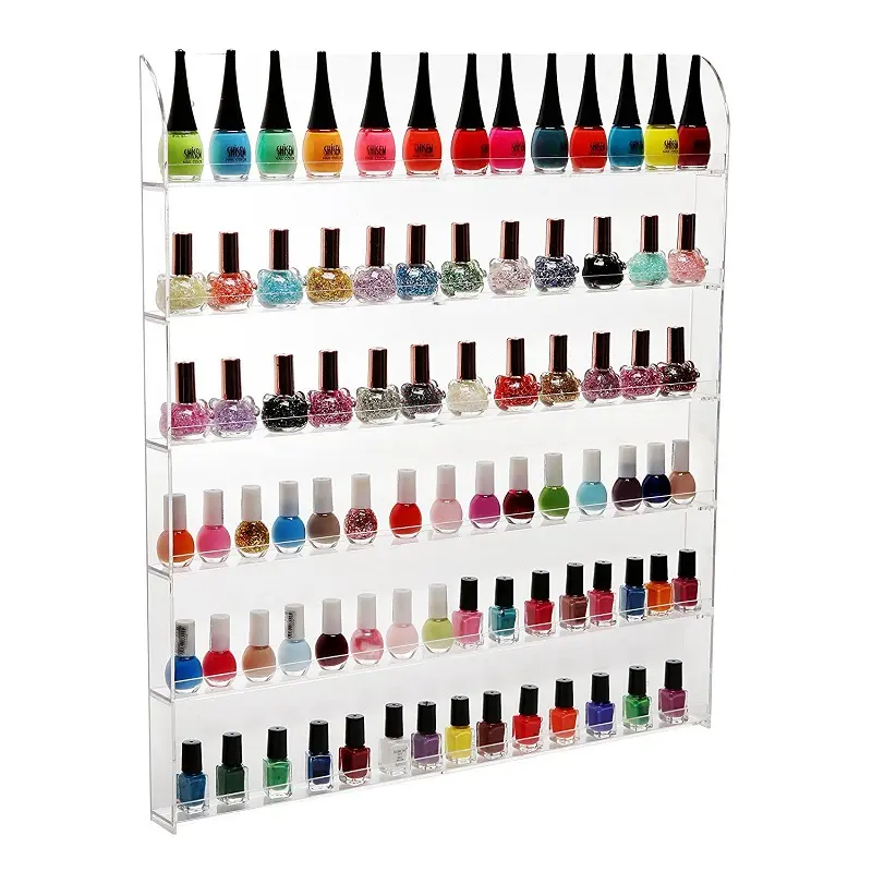 Mur monté acrylique affichage cosmétique de support de support de vernis à ongles