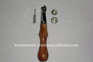 Lot de 5 outils à main en acier au carbone pour le traitement du cuir avec étui rigide - Product Image 2