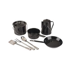 12pc Custom logo Printed Outdoor Camp Carbon Steel Enamelware Mug Bowl Plate Tableware Metal Enamel Camping <strong>Dinner</strong> <strong>Set</strong>