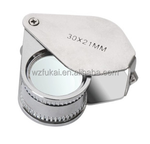 Pocketable Bijoutiers Loupe Loupe En Fer Inoxydable 2023 Vente La Plus Chaude 20x Loupe Lunettes En Métal Verres À Liqueur FUKAI - Product Image 1