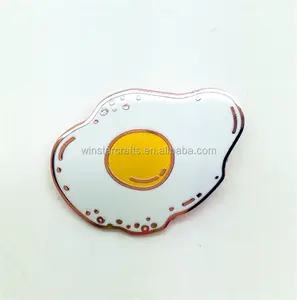 casting zinc alloy enamel egg food pins gold lapel pin