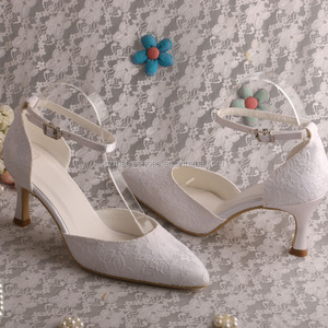 Scarpe bianche <span class=keywords><strong>con</strong></span> Pizzo Metà Tacchi - Product Image 3