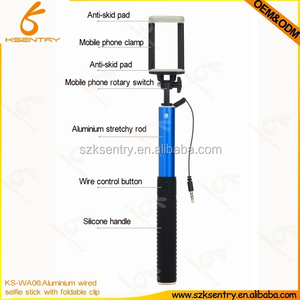 Aluminio selfie palo con cable selfie cable stick tomar pole selfie stick - Product Image 2