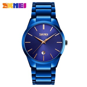 Montre <span class=keywords><strong>SKMEI</strong></span> <span class=keywords><strong>9140</strong></span> pour homme, luxe, affaires, étanche 30 m, avec calendrier, bracelet en acier inoxydable, montre de sport - Product Image 2