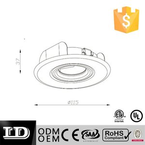 3.5inch 35W ETL <span class=keywords><strong>GU10</strong></span> nhôm hoặc kim loại <span class=keywords><strong>TRIM</strong></span> Gimbal Vòng nhãn cầu lõm <span class=keywords><strong>Downlight</strong></span> nhà ở <span class=keywords><strong>TRIM</strong></span> - Product Image 3