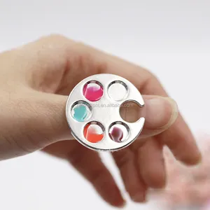 Mini Parmak Paleti Tırnak Boya Karıştırma Paleti için DIY Nail Art Tasarım