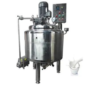 Stainless Steel Cold Holding Tank For Milk Powder Liquid High Speed Dispersing Dissolving Mixing Round And Stirring Up