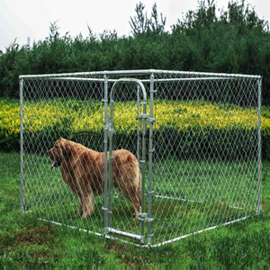 Galvanizado Flexible de alambre de acero de malla de enlace de cadena para panel conectado residencial jaula de perro kennel de la casa - Product Image 1