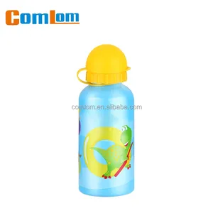 CL1C-GC1-C Comlom 400ml Aluminium Water Bottle Wide Mouth With Flip Straw Cylinder-Shaped Water Bottle