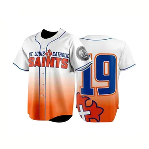 Baseball Jersey Pattern Custom Sublimation Baseball Jersey Plain Blue Baseball Uniform Set