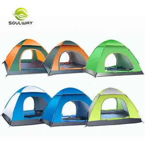 Fabricant personnalisé imprimé automatique tente instantanée ez easy imperméable tissu oxford tente de camping extérieure pop-up