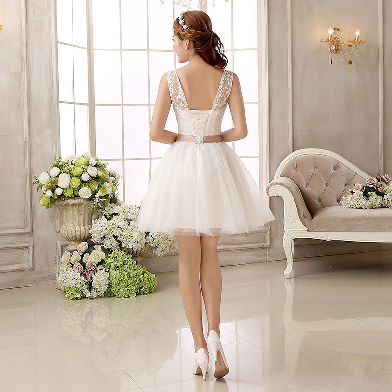 Shop Our Women's Beach Casual Ivory Lace Short Bridal Gown