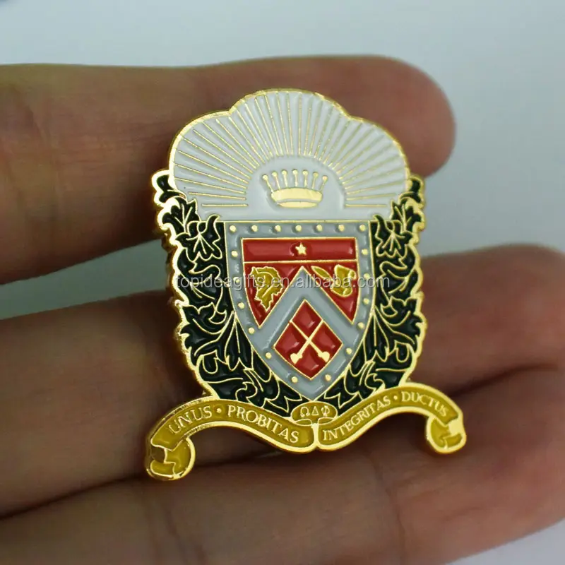 Reversspeld Fabriek Studentenvereniging Zacht Email Reversspelden Ome Delta Phi Broederschap Een Cultuur Schild Badge Pin