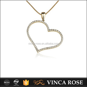 Gran hueco corazón colgante escalar de la energía colgante pavimenta el diamante fino - Product Image 1