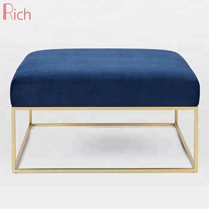 Panca Lunga Ottoman alla Moda in Stile Nordico, Divano in Tessuto, Sgabello Lounge - Product Image 6
