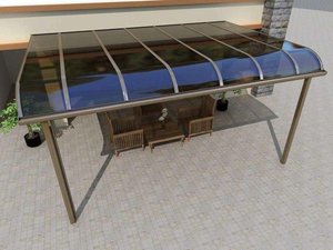 Bạt Phủ Sân Thượng Với Mái Nhà Polycarbonate Mái Hiên Mái Hiên Bảo Vệ 100% UV - Product Image 2