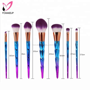 7 Pièces Bleu New Souple Lisse Synthétique Maquillage Kit Cosmétiques Personnalisés Professionnel Make Up Set Brosse - Product Image 3