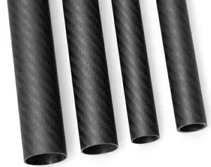 500mm 1000mm 3 k Twill Matte Volledige Roll Verpakt Carbon karbon Fiber Buis gieken pijp voor Drones