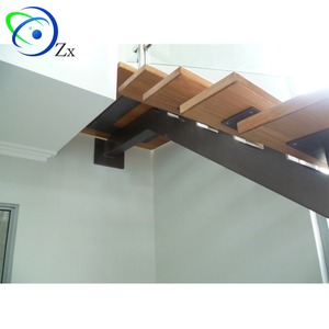 <span class=keywords><strong>Escalier</strong></span> droit en acier inoxydable pour la <span class=keywords><strong>maison</strong></span>, installation facile, design moderne, entrée en métal incurvée, double marches - Product Image 4