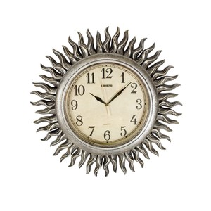 Reloj <span class=keywords><strong>de</strong></span> Pared <span class=keywords><strong>de</strong></span> Lujo Dorado con Diseño <span class=keywords><strong>de</strong></span> <span class=keywords><strong>Sol</strong></span>, Tipo Analógico <span class=keywords><strong>de</strong></span> Cuarzo Lisheng, Venta al por Mayor B8110 - Product Image 2