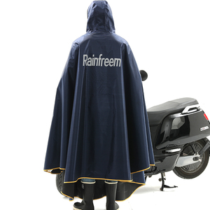 Navy Blu di Lavoro A Maglia Tessuto <span class=keywords><strong>Poncho</strong></span> <span class=keywords><strong>Uomo</strong></span> e Donna Singolo Prezzo di Fabbrica Ciclo di Equitazione Moto Impermeabili Impermeabili Oxford per Adulti - Product Image 2