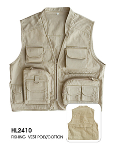 HL2405 poliestere cotone multitasche strumento di lavoro gilet reporter della maglia maglia di pesca - Product Image 2