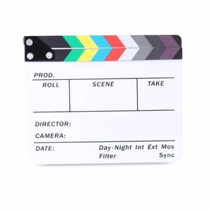 อุปกรณ์การถ่ายภาพคริลิคแห้งลบผู้อำนวยการภาพยนตร์ทีวี Clapboard - Product Image 6