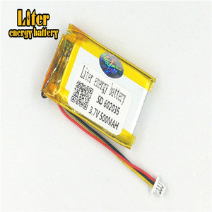 Socket 1.0-<span class=keywords><strong>3</strong></span> P <span class=keywords><strong>3</strong></span>.7 V 602035 500 mah lipo battery Rechargeable solar li ion polymer lithium battery with PCM - Product Image 1
