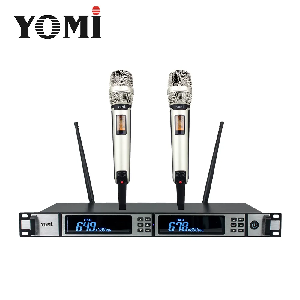 YOMI Best Selling fazer na China MP3 Jogador handheld karaoke microfone sem fio
